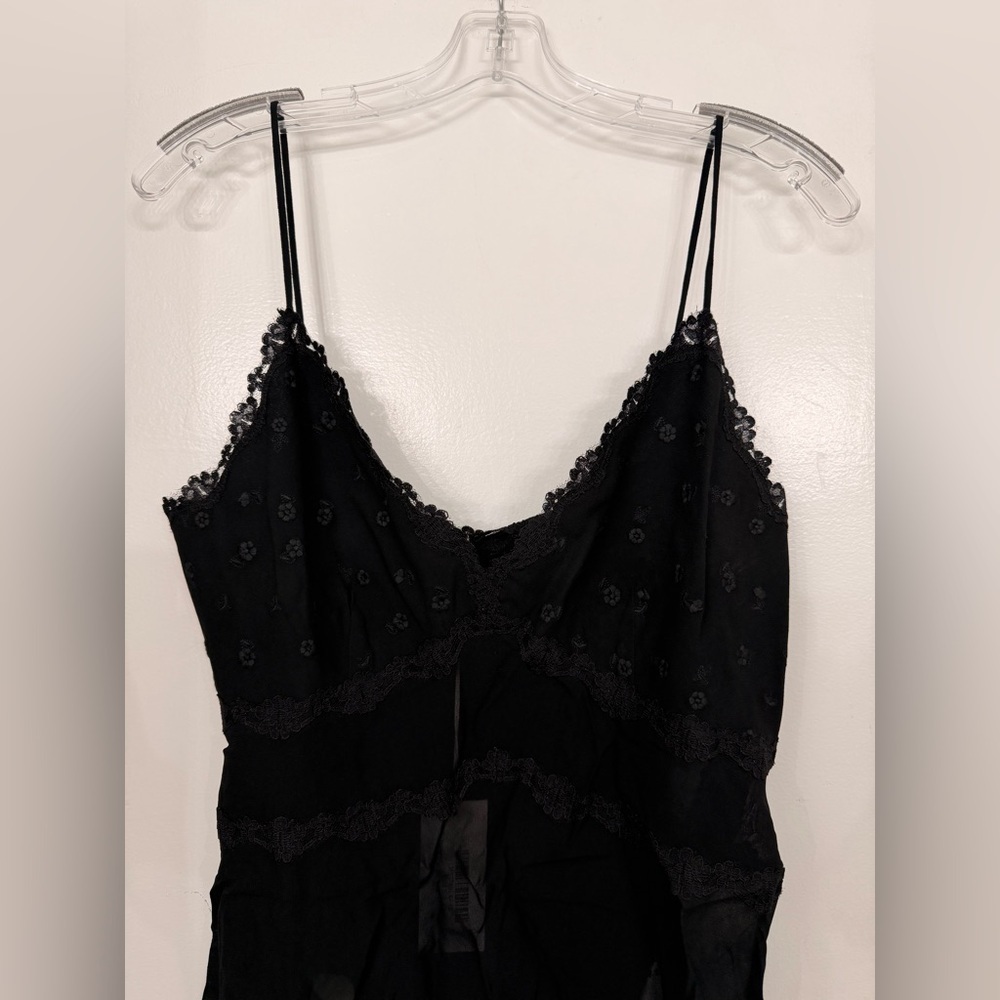 NWT Reformation Eris Lace Tank Top Black Size XL - Picture 4 of 8